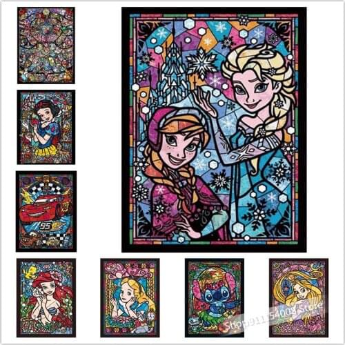 Disney Diamond Painting 5D DIY Princess Picture Diamond Art Cartoon Decor Mosaic Cross Stitch Rhinestone Handmade Gift Wall Art