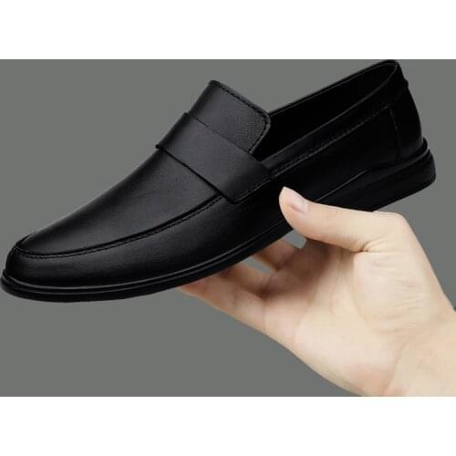 Genuine Leather Mens Shoes Casual Luxury Brand Mens Slip on Flats Fashion Loafers Breathable Driving Shoes Top Quality Moccasins