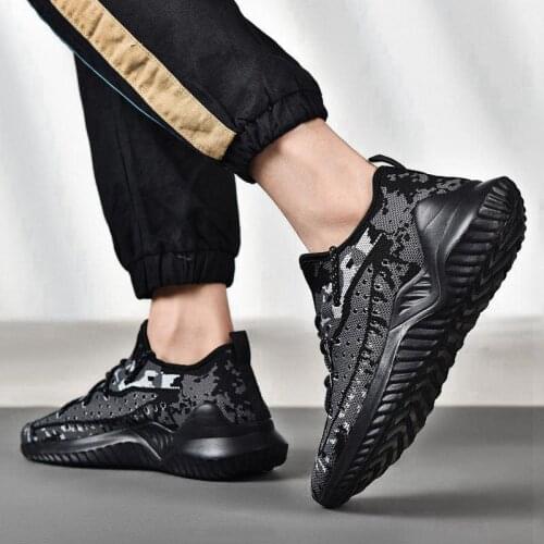 Men comfortable shoes mesh solid sapatos slip trainers on men Sneaker mens fashion sports leisure casual hombre breathable s de
