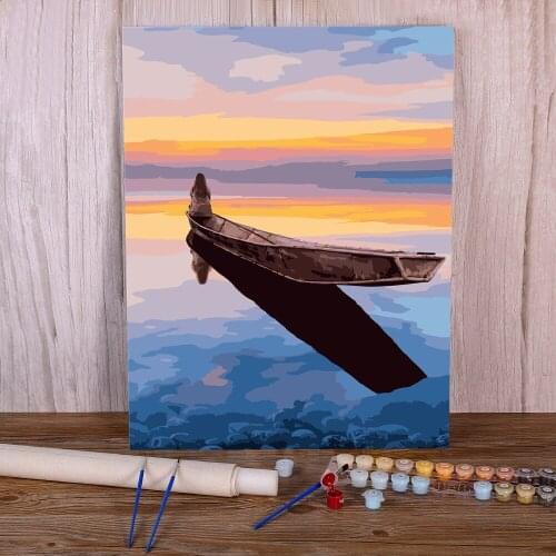 Landscape Mountain Sunrise Painting By Numbers Package Acrylic Paints 50*70 Picture By Numbers Photo Handmade Kids Drawing