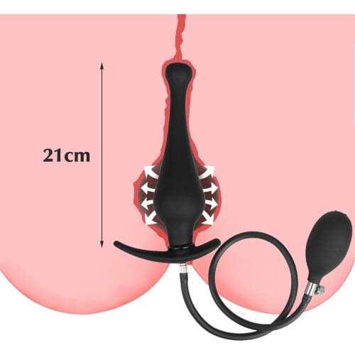 Inflatable Anal Plug Wearable Butt Plugs Safe Silicone Material Vaginal Anus Enlargement Toy G-spot Prostate Stimulator Sex Game