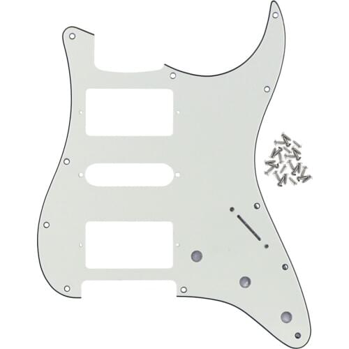 NEW HSH Electric Guitar Pickguard Scratch Plate Ivory 3Ply PVC & Screws for Guitar Parts