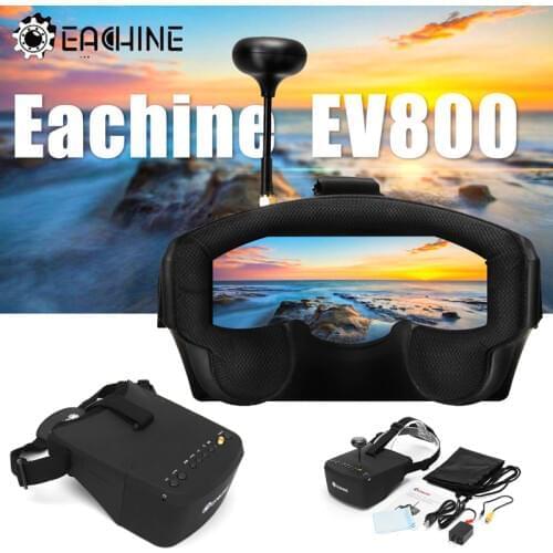 Eachine EV800 4 Step Get 5 Inches 800x480 Screen Monitor FPV Goggles 5.8G 40CH Raceband Auto-Searching Built- in Battery