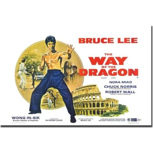 J0247 Way Of The Dragon 1972 Bruce Lee Movie Silk Poster Art Light Canvas Home Decoration