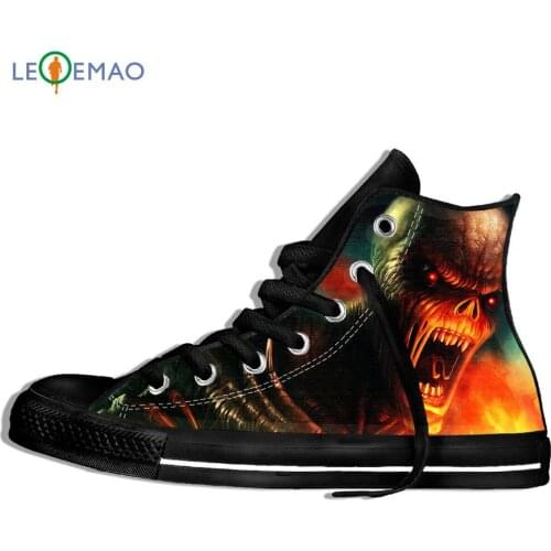 Walking Canvas Boots Shoes Breathable CoolSkeleton Soldier Double-sided Design High-top Leisure Sport Shoes Classic Sneakers