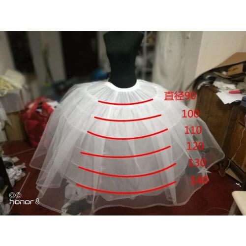 Puffy 6 Hoops Petticoat Crinoline Slip Underskirt For Wedding Dress Bridal Gown
