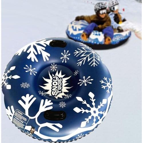 Snow Tube for Winter Fun Inflatable 47 Inch Heavy Duty Snow Sleds for Kids and Adults Skiing Supplies Outdoor Sport Snow Tube