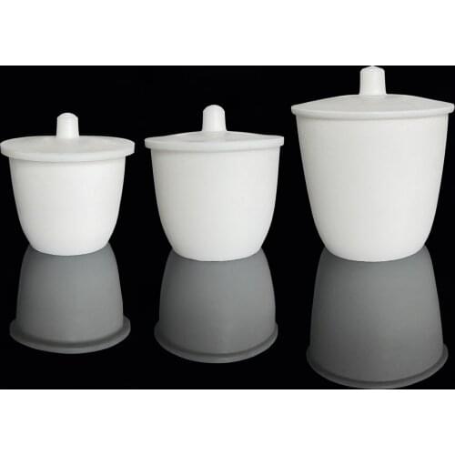 30-250 Ml PTFE Beaker, Crucible, Cup, with Cover Lid, for Chemistry & Biology Lab