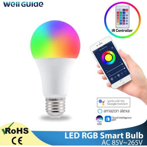 Led Bulb E27 Dimmable RGB Smart Bulb Wifi Magic Lamp 9W 12W 15W AC 220V 110V Smart Light Bulb RGBW RGBWW with IR Remote Control