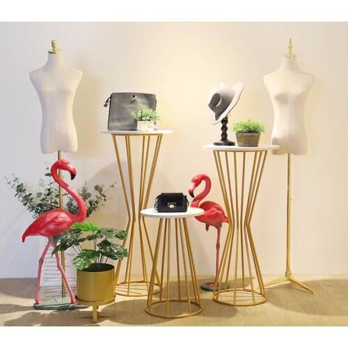 Clothing store window decoration props display rack Creative womens clothing store Golden Window exhibition stand