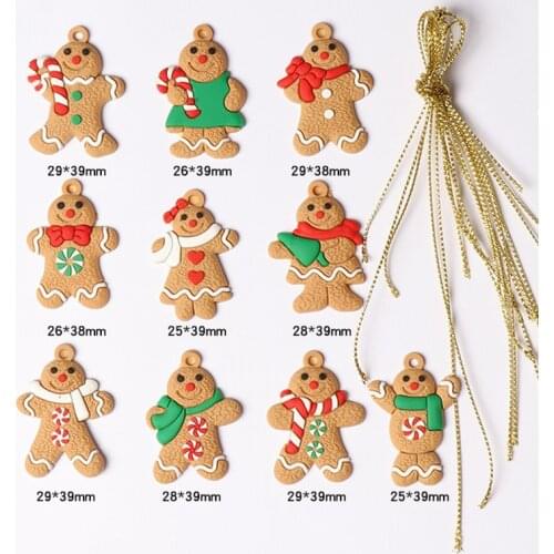 Gingerbread Man Christmas Tree Ornaments Xmas Soft PVC Living Room Decorating Tools Festival Home Decoration Christmas Decor