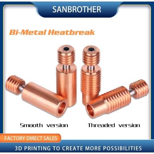 High Quality Bi-Metal Heat Break V6 Throat For E3D V6 Hotend Prusa i3 MK3 Heater Block 1.75mm 3D Printer Parts heatbreak