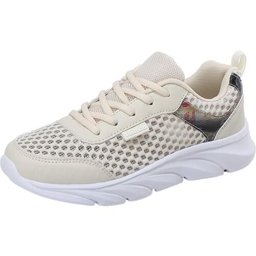 Large Mesh Breathable Womens Sports Shoes 2021 Summer Flats Shoes Women Classic Nursing Shoes for Women Round Toe Sneakers