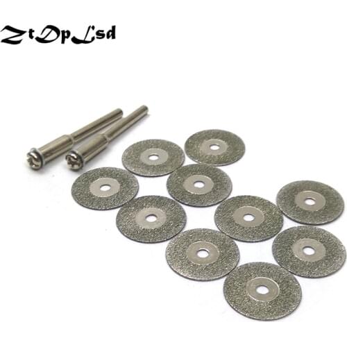 ZtDpLsd 10pcs 18mm Dremel Accessories Diamond Grinding Wheel Saw Mini Circular Saw Cutting Disc Dremel Rotary Tool Diamond Disc