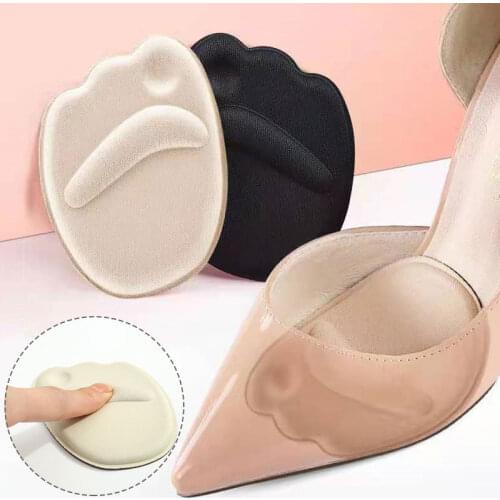 1pair Heel Pad Soft High Heels Insert Insole Foot Forefoot Half Yard Mat Arch Women Orthopedic Heel Protector Shoe Cushion