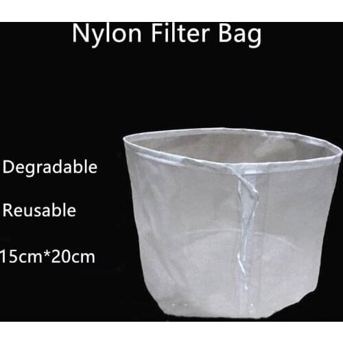 1PC Food Filter Bag Nylon Mesh Reusable Beer Brewing Nut Milk Tea Fruit Juice Coffee Wine Filter Strainer Kitchen Accessories