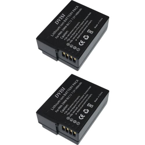 2Pcs 1.4Ah DMW-BLC12 DMW BLC12 Battery for Panasonic BLC12 DMW-BLC12E DMW-BLC12PP FZ200 FZ1000 DMC-G5 DMC-G6 GH2 V-LUX4 G5 G6