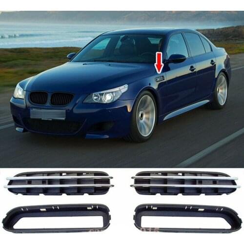 2pcs M5 Car Side Fender Air Flow Vents Grille Grill Replacement for BMW 5 Series E39 E60 E61