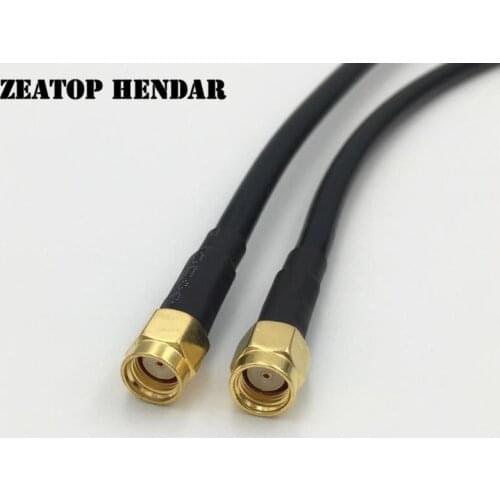 5Pcs RG58 / LMR195 Wire RP SMA Male Jack to RP-SMA Male Plug RF Extension Coaxial Cable Connector 20CM 30CM 50CM 1M 2M 3M 5M 10M