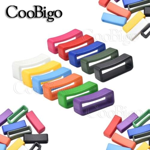50pcs Colorful Plastic Keeper Belt Loop Adjustable Buckles For Backpacks Straps Bags Harness Cat Dog Collar DIY Accessories 27mm