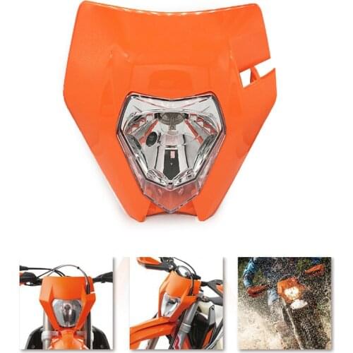 Dirt Bike Headlamp Motorcycle Headlight For 2017 18 KTM Headligt EXC XCF SX F SMR Enduro Dirt Bike Motocross Supermoto H4 Bulb