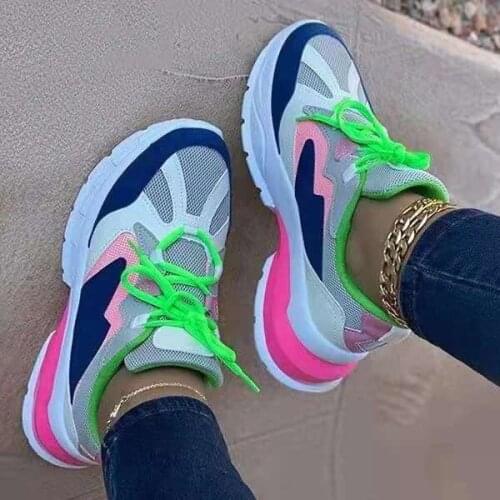 Fashion Sneakers Womens Platform Sneakers Colorful Breathable Womens Sneakers Womens Chunky Sneakers