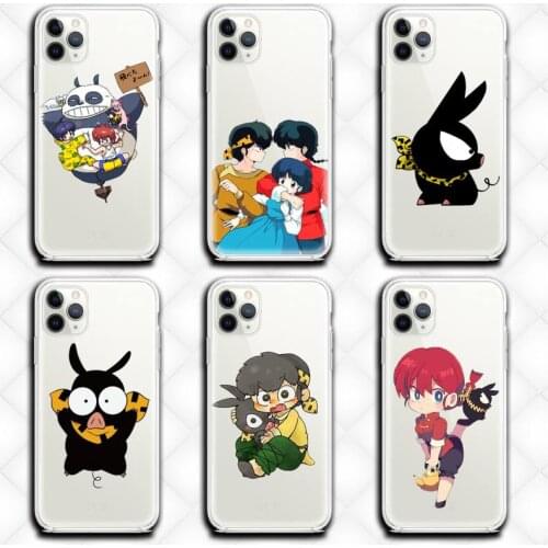 Cartoon Ranma 1 2 Phone Case Clear for iphone 12 11 Pro max mini XS 8 7 6 6S Plus X 5S SE 2020 XR cover