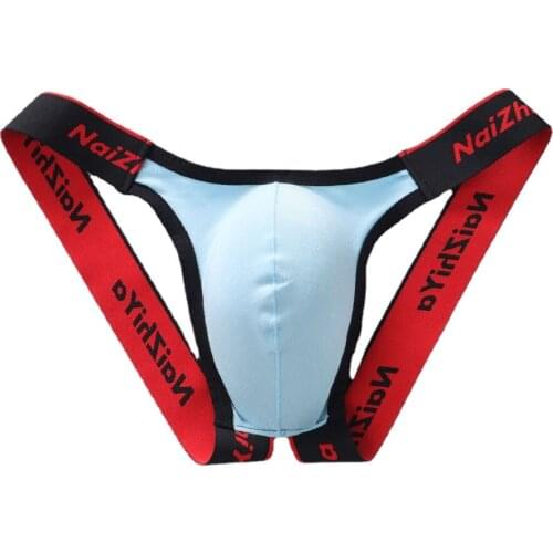 Mens Sexy Briefs Thongs Low Waist U Convex Underwear Underpants Breathable Cotton U Convex Mens Thong