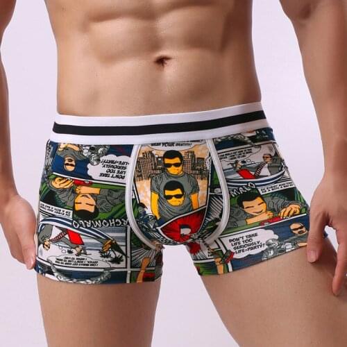 Mens Underwear Boxer Sexy Men Shorts Breathable Camouflage Printed Cotton U Convex Gay Boxers Homme Underpants