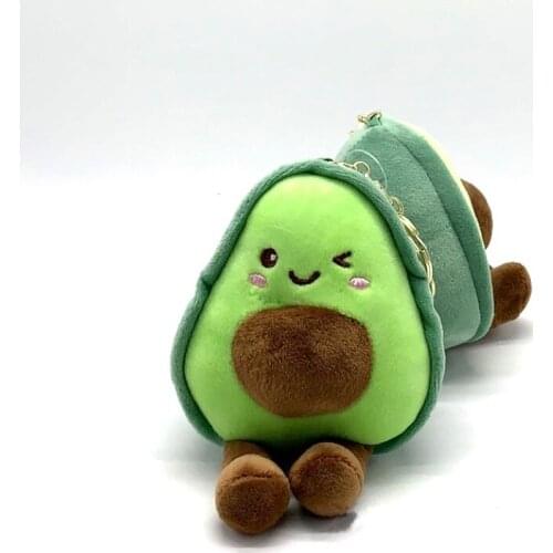 Stuffed Kawaii Avocado Plush Toys Cartoon Keychain pendant Movie Fruit cute Lucky Doll Baby Kids Toy Children Gift
