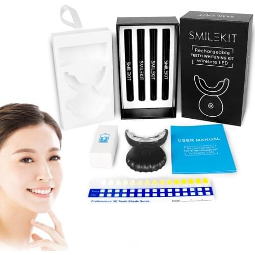 Home Use Teeth Whitening Kit With 16 Led Light Dental Tools Oral Cleaning 4 Gels Tooth Set Smile Product White Tooth Remove
