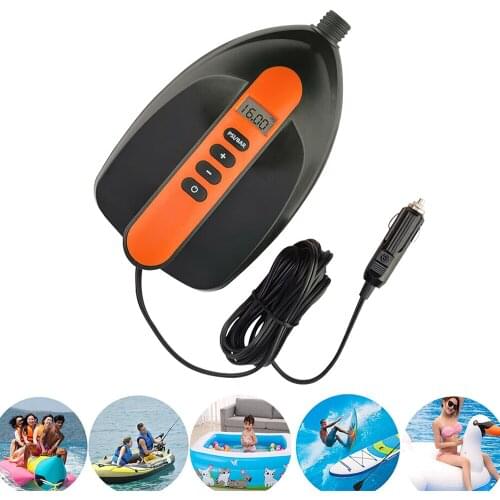 Kayak Inflator Air Pump 16PSI High Pressure Surfboard Airbed Boat Inflator 12V Car Electric Air Pump With Digital LCD Display