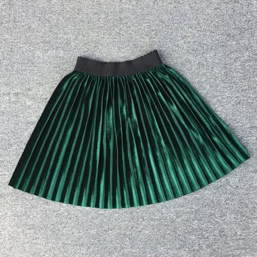 2021 New Children Clothes Velvet Skirt Fashion Girls Pleated Skirt Toddler Clothing DT308
