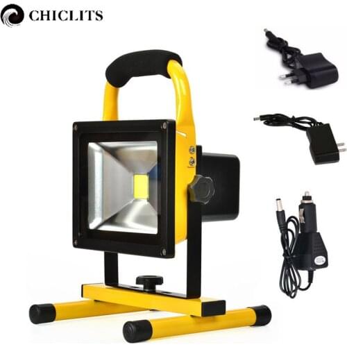 Outdoor AC 85-265V Flood Lights Led Spotlights Rechargeable Led Reflector Lamp 10W 20W Camping Security Lights Waterproof Lampe