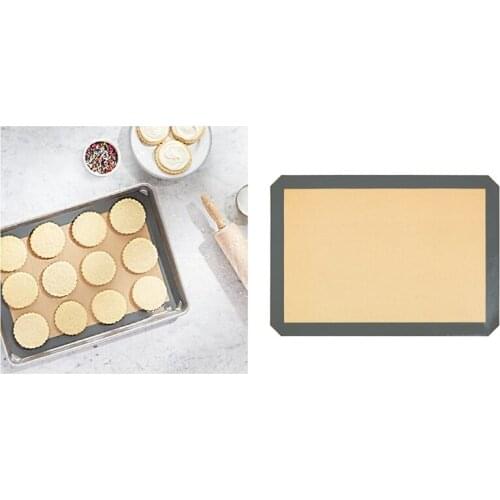 R2JC Perforated Oven Sheet Liner Silicone Fibreglass Baking Mat Baking Cookie Sheet Tray Pan Liners Reusable Rolling Cake Mat