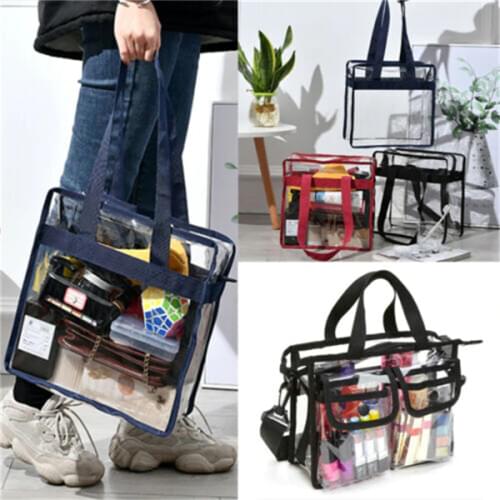 FAROOT Clear Tote Bag Transparent Backpack Purse Shoulder Handbag Stadium Approved Waterproof New