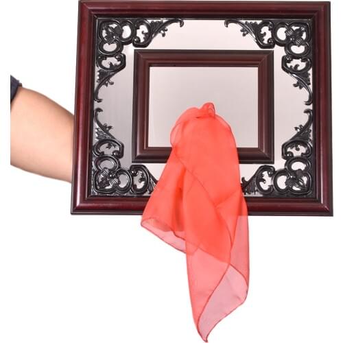 Silk Scarves Through Mirror Magic Tricks Fun Stage Magia Silk Magie Mentalism Illusion Gimmick Props for Professional Magicans