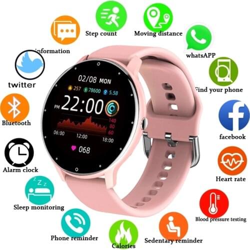 LIGE 2021 New Women Smart watch Men Color Screen Full touch Fitness Tracker Bluetooth Call Smart Clock Ladies Smart Watch Women
