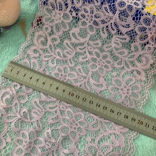 TD2702-1 .21CM 58/5000 Soft elastic lace accessories light purple stretch hand-woven lace garment skirt material lace