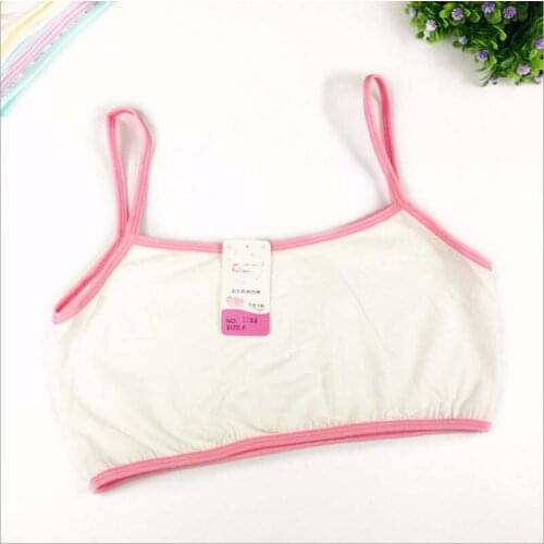 Girls Training Bras Young Girl Bra Underwear 90% Cotton Training Bras For 10-16 Years Children 1PCS Free Shipping
