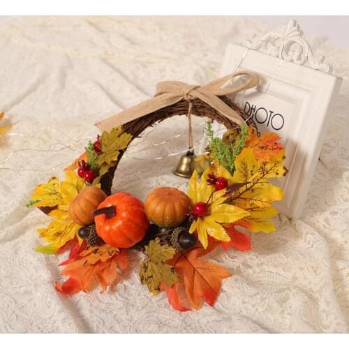Halloween Wreath Easy to Install Handcrafted Hanging Halloween Style Door Autumn Wreath for Front Door
