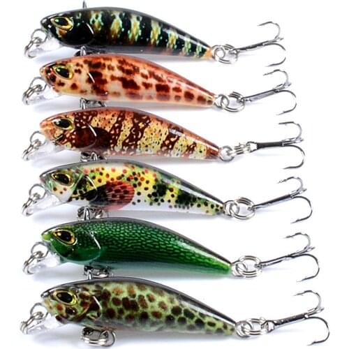 1pcs Minnow Fishing Lure Laser Coloured drawing Hard Bait 3D Eyes 4.7cm/3.8g Fishing Wobblers lures diving 0.1m-1.2m crank bait