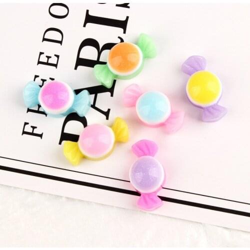10pcs 13*23mm DIY resin sweet sugar candy charms food cabochon ornament pendants decoration fashion jewelry making material