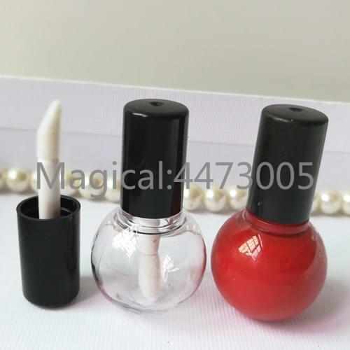 100pcs 5G Emtpy Plastic Clear PS ABS bulb ball shape lip gloss containers tube lip balm packaging cute Liquid lipstick bottle