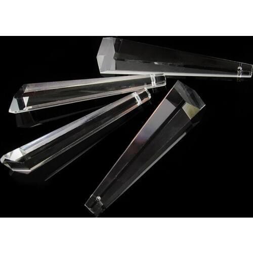 76mm 100pcs Glass Crystal Prisms Pendants Chandeliers Parts Lustres Clear Lamp Lighting Hang Drops