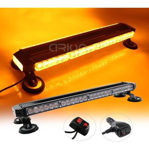 162W 54 LED Four Side LED Strobe Light Fireman Flashing Police Emergency Warning Fire Flash lamp Car Truck Red Blue Yellow White