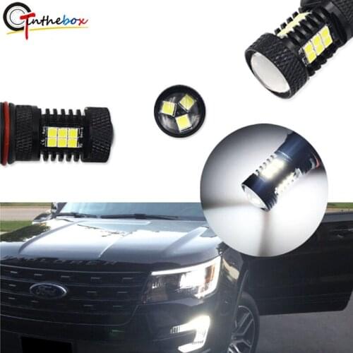 Gtinthebox 2pcs High Power White 21 3030-SMD LED Replacement Fog Lights Bulbs For 2016-up Ford Explorer