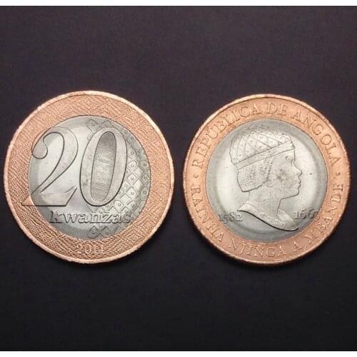 Angola 20 Kwanza 2014 Genuine Original Coins 100% Real Issuing Collection Coins Unc Africa