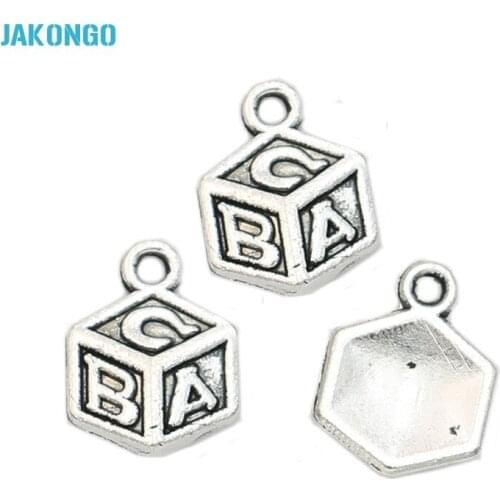 20pcs Antique Silver Plated Dice Game Charms Pendants for Jewelry Making Necklace Jewelry Findings DIY Handmade Craft 15x11mm