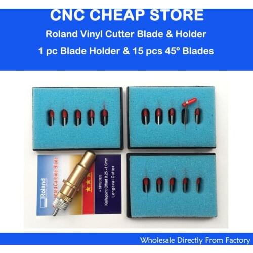 3 boxes HQ Vinyl sticker Blade + 1 pc New Golden Colour Roland Cutting Plotter Blade Holder Vinyl Cutter